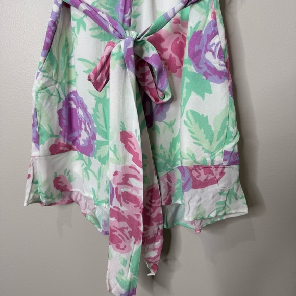 Lovers + Friends Revolve Jill Pastel Floral Print Flutter Sleeve Belted Romper - Picture 5 of 13